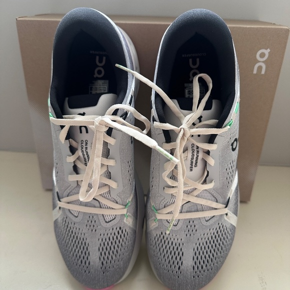 NIB Men's On Cloudsurfer 2 - NIB - Size 12.5 - White / Mineral pink green - Picture 9 of 10